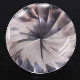 ROSE QUARTZ BUFFTOP ROUND WITH TWISTED CONCAVE (DES#31) 15MM 10.70 Cts.