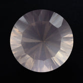 ROSE QUARTZ CONCAVE STRAIGHT FACET ROUND (DES#77) 10MM 3.10 Cts.