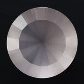 ROSE QUARTZ ROUND DIAMOND CUT WITH ONE FACET POLISH & ONE UNPOLISH (DES#29) 15MM 10.73 Cts.
