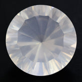 ROSE QUARTZ CONCAVE STRAIGHT FACET ROUND (DES#77) 14MM 8.59 Cts.