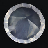 ROSE QUARTZ CONCAVE STRAIGHT FACET ROUND (DES#77) 14MM 8.59 Cts.