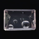 ROSE QUARTZ SUPPER BUBBLE OCTAGON (DES#116) 14X10MM 5.93 Cts.