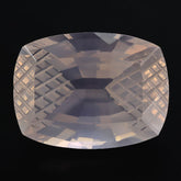 ROSE QUARTZ CUSHION STEP CUT WITH CARVED SIDES (DES#78) 16X12MM 8.90 Cts.