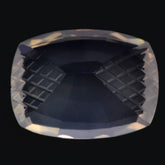 ROSE QUARTZ CUSHION STEP CUT WITH CARVED SIDES (DES#78) 16X12MM 8.90 Cts.