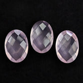 ROSE QUARTZ BRIOLETTE OVAL (SEMI MILKY) (NICE SI) 14X10MM 4.04 Cts.