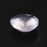 ROSE QUARTZ CHECKER CUT BRIOLETTE PEAR (HALF DRILL) 10MM 3.39 Cts.