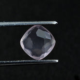 ROSE QUARTZ FOOTBALL CUT BRIOLETTE CUSHION (LITE) 8 MM 1.68 Cts.