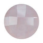 ROSE QUARTZ CHECKER CUT BRIOLETTE ROUND 15MM 7.85 Cts.