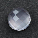 ROSE QUARTZ CHECKER CUT ROUND CAB (SEMI-MILKY/SUPER) 10X10MM 3.56 Cts.