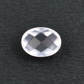 ROSE QUARTZ CHECKER CUT OVAL CAB (SEMI-MILKY/SUPER) 8X6MM 1.10 Cts.