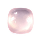 ROSE QUARTZ PLAIN CUSHION CAB 12X12MM 6.05 Cts.