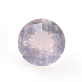 ROSE QUARTZ CHECKER CUT TOP CUT ROUND (LITE/CLEAN)(TRANSPARENT) 12.00X12.00 MM 5.52 Cts.