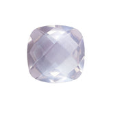 ROSE QUARTZ CHECKER CUT BRIOLETTE CUSHION (LITE)(CLEAN)(TRANSPARENT) 11.00X11.00 MM 4.47 Cts.
