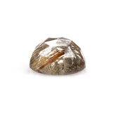 RED RUTILE QUARTZ ROSE CUT ROUND CAB 10MM 3.77 Cts.