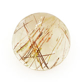 RED RUTILE QUARTZ ROUND CAB 12MM 6.89 Cts.