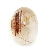 RED RUTILE QUARTZ OVAL CAB 14X10MM 5.65 Cts.