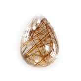 RED RUTILE QUARTZ PEAR CAB 7X5MM 0.80 Cts.