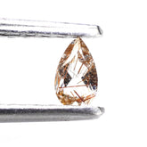 RED RUTILE QUARTZ CUT PEAR 5X3MM 0.18 Cts.