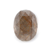 RED RUTILE QUARTZ HIGH DOME FANCY CUT OVAL WITH FLAT BOTTOM 16X12MM 13.23 Cts.