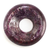 RUBY PLAIN ROUND WITH CARVED WITH BIG HOLE (FULL DRILL) 17X5MM 15.45 Cts.