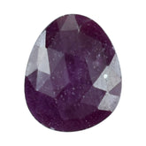 RUBY ROSE CUT BRIOLETTE IRREGULAR TRILLIANISH 11X9MM 3.46 Cts.