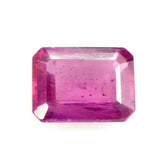 GLASSFILLED RUBY CUT OCTAGON 8X6MM 2.23 Cts.