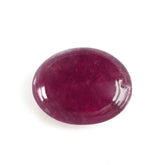 GLASSFILLED RUBY OVAL CAB 10X8MM 3.70 Cts.
