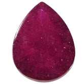 GLASSFILLED RUBY PEAR CAB 16X12MM 12.80 Cts.