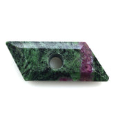 RUBY ZOISITE FACETED FANCY SHAPE WITH HOLE (FULL DRILL) 37X14MM 30.70 Cts.