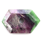 RUBY ZOISITE FACETED FANCY SHAPE WITH HOLE (FULL DRILL) 38X24MM 50.90 Cts.
