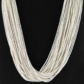 SYNTHETIC WHITE AGATE 2MM PLAIN ROUND BEADS 15" LINE