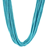 SYNTHETIC TURQUOISE 3MM PLAIN ROUND BEADS 17.50" LINE