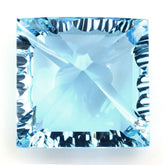 SKY BLUE TOPAZ CONCAVE CUT SQUARE (DES#48) 20MM 41.00 Cts.