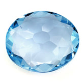 SKY BLUE TOPAZ OLD CUT OVAL 21X18MM 27.66 Cts.