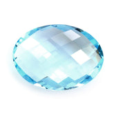 SKY BLUE TOPAZ BRIOLETTE OVAL 25X18MM 25.50 Cts.