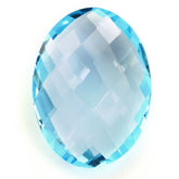 SKY BLUE TOPAZ BRIOLETTE OVAL 25X18MM 25.50 Cts.