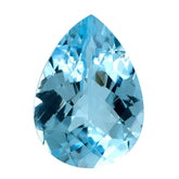 SKY BLUE TOPAZ CHECKER CUT PEAR 14X10MM 5.86 Cts.