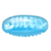 SKY BLUE TOPAZ LENTIL CUSHION WITH ONE SIDE CARVING 12MM 7.42 Cts.