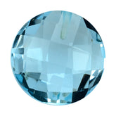 SKY BLUE TOPAZ BRIOLETTE ROUND (HALF DRILL) 12MM 7.55 Cts.