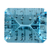 SKY BLUE TOPAZ CONCAVE SPLENDOR CUT OCTAGON (DES#41) 11X9MM 5.48 Cts.