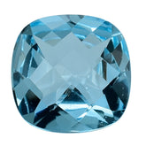 SKY BLUE TOPAZ CHECKER CUT CUSHION 10MM 3.87 Cts.