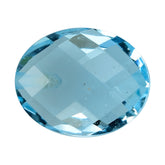 SKY BLUE TOPAZ BRIOLETTE OVAL (HALF DRILL/SI) 10X8MM 3.10 Cts.