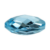 SKY BLUE TOPAZ BRIOLETTE OVAL (HALF DRILL/SI) 10X8MM 3.10 Cts.