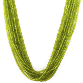 PERIDOT QUARTZ 3.50MM BEADS 16" LINE