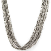 LIGHT GREY COLOR COATED QUARTZ 3-4.50MM ROUNDEL BEADS 16" LINE