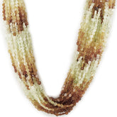 MIX SEMI PRECIOUS STONES 4.00-6.00MM PLAIN ROUND COIN 16" LINE