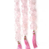 ROSE QUARTZ 11X9MM FACETED DROPS 8" LINE