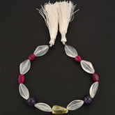 MIX SEMI PRECIOUS STONES 7X6-20X10MM BEADS 8"-8.50" LINE