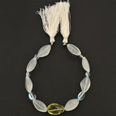 MIX SEMI PRECIOUS STONES 5.00-19X11MM MIX SHAPE BEADS 8" LINE