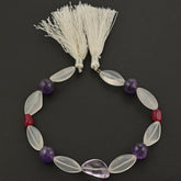 MIX SEMI PRECIOUS STONES 8.50X6-19X11MM MIX SHAPE BEADS 8.50" LINE